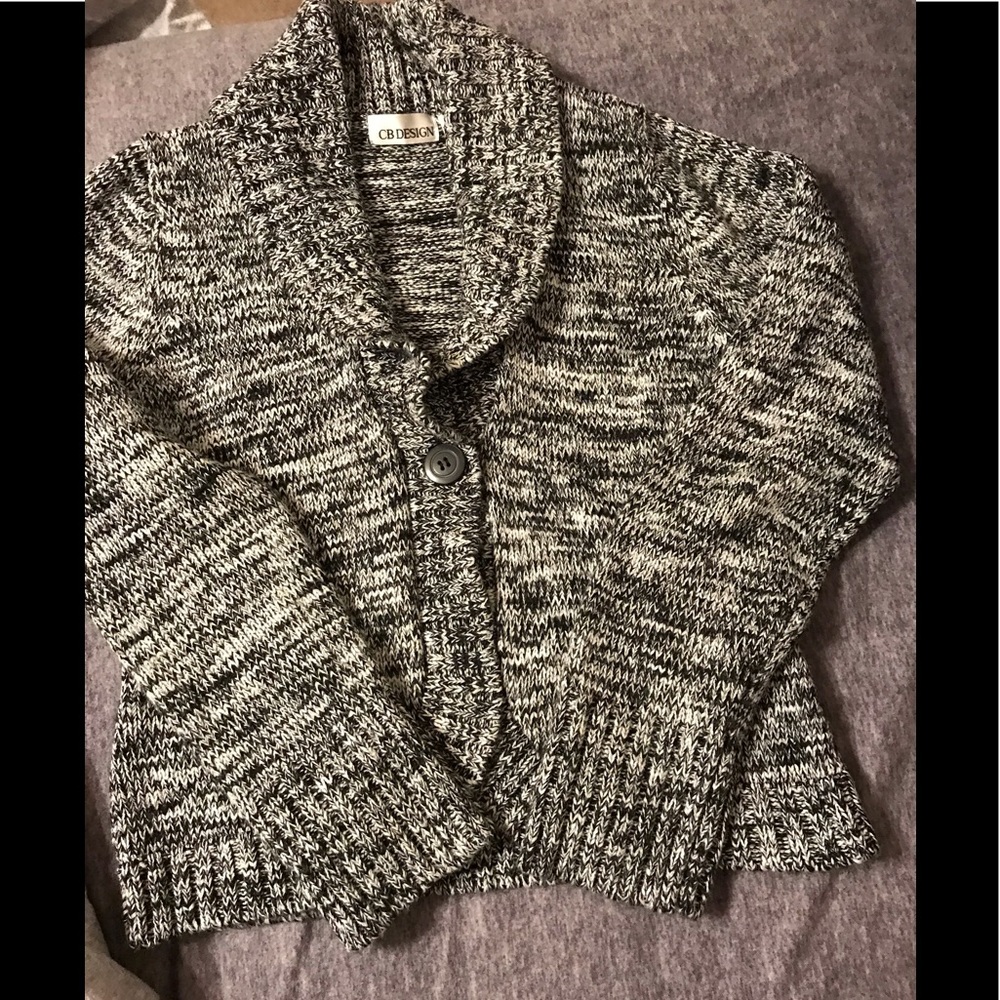 CB Design one button cardigan with collar